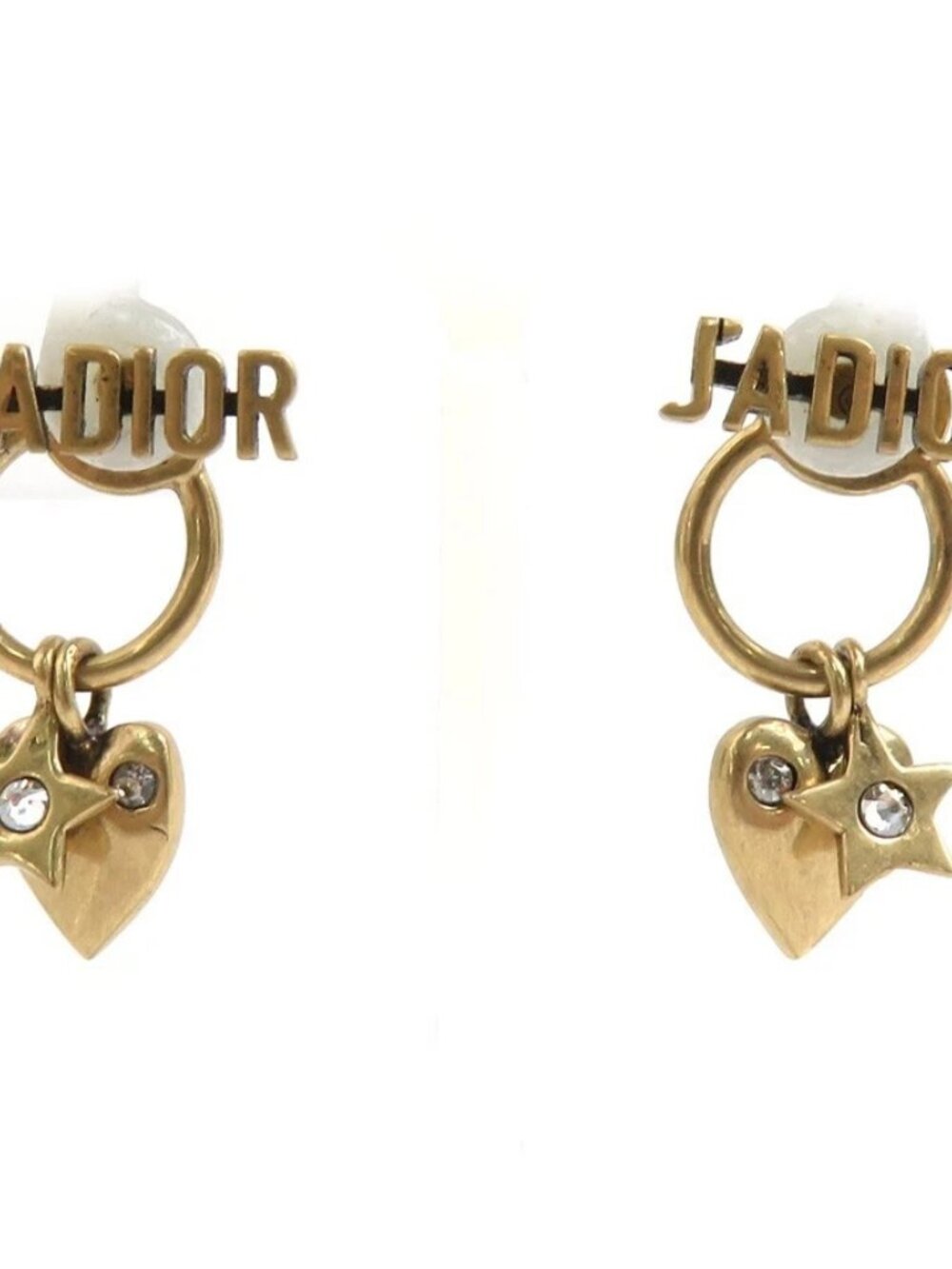 Christian Dior J'ADIOR Pierce Earrings Gold Metal